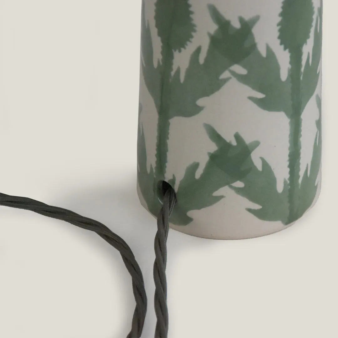 Cream Thistle Small Tapered Lamp