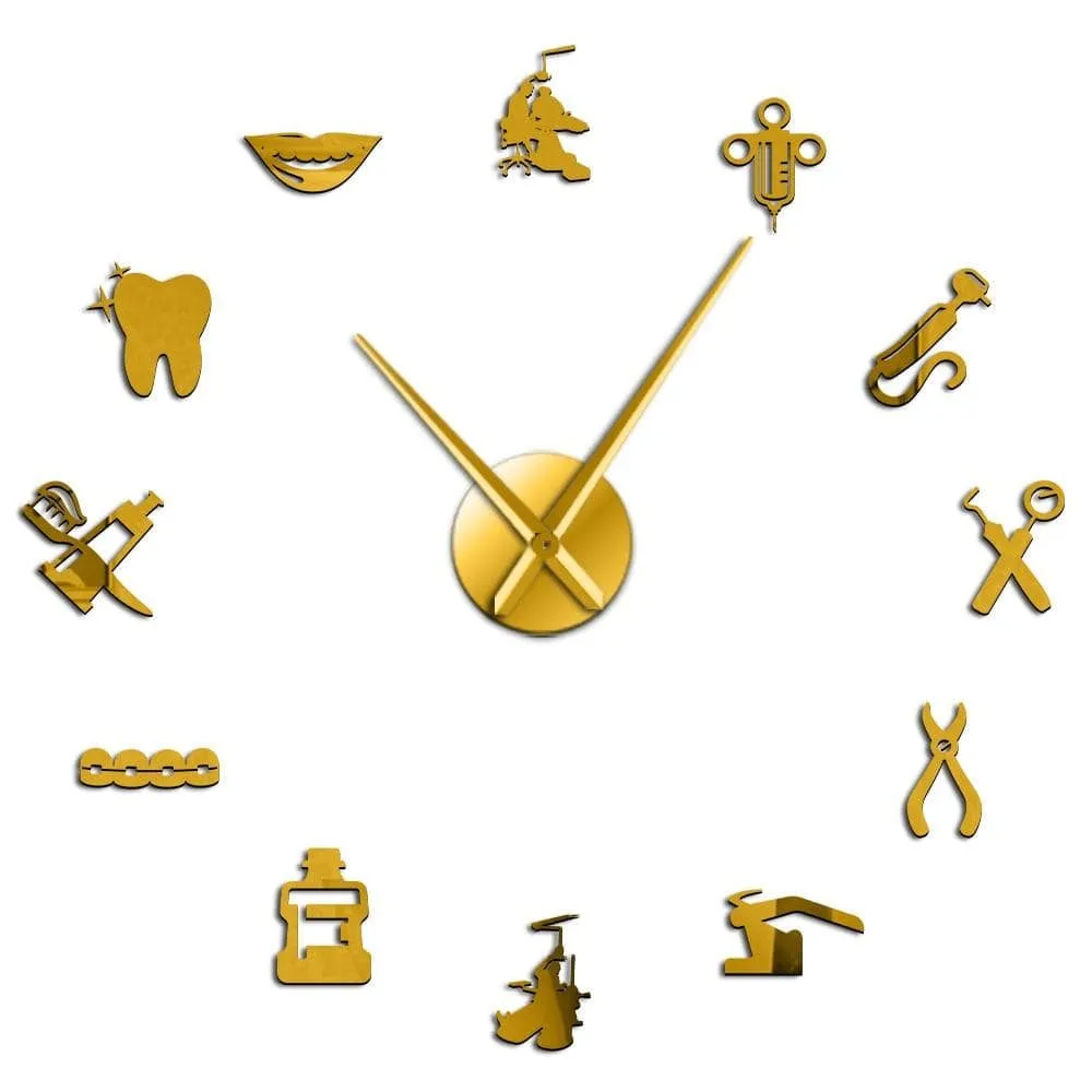 Dentist Office Giant Wall Clock Gift for Dental Clinics Wall clock for Dentists and Dental Surgeon Wall clock gifts