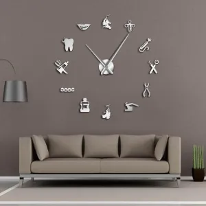 Dentist Office Giant Wall Clock Gift for Dental Clinics Wall clock for Dentists and Dental Surgeon Wall clock gifts