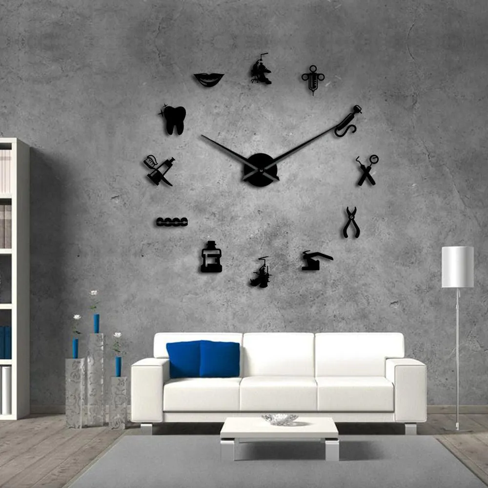 Dentist Office Giant Wall Clock Gift for Dental Clinics Wall clock for Dentists and Dental Surgeon Wall clock gifts