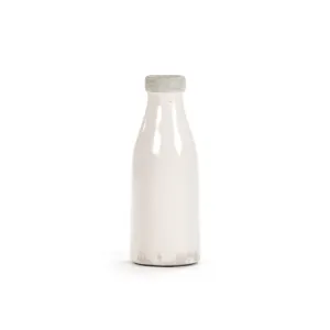 Distressed Crackle White Vase (6792S A369A) by Zentique