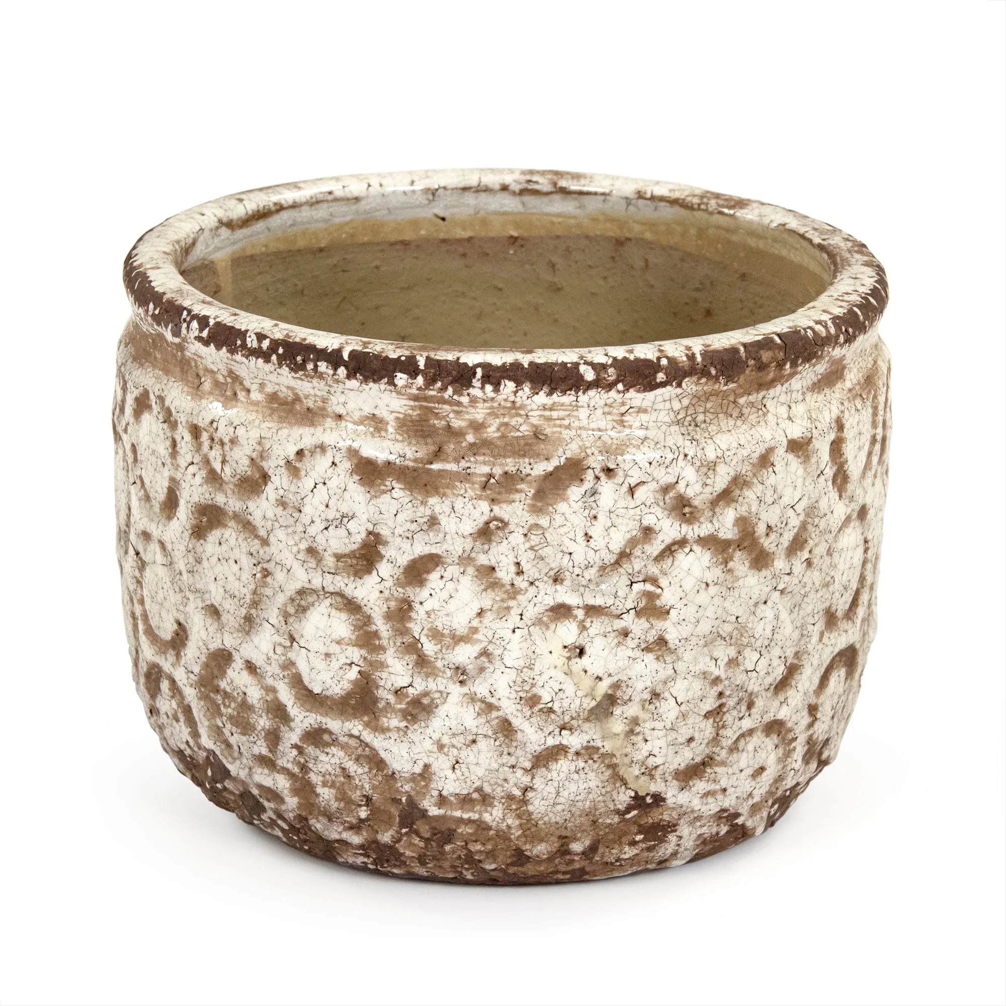 Distressed Off-White Vase by Zentique