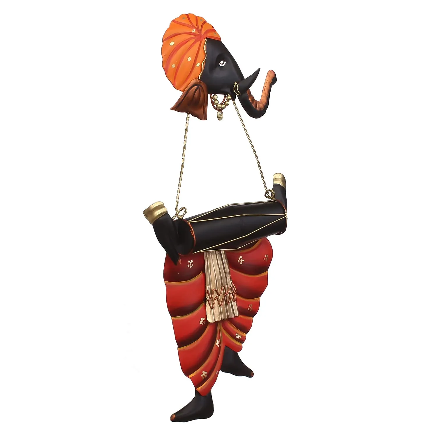 eCraftIndia Lord Ganesha Playing Dholak Wall Hanging