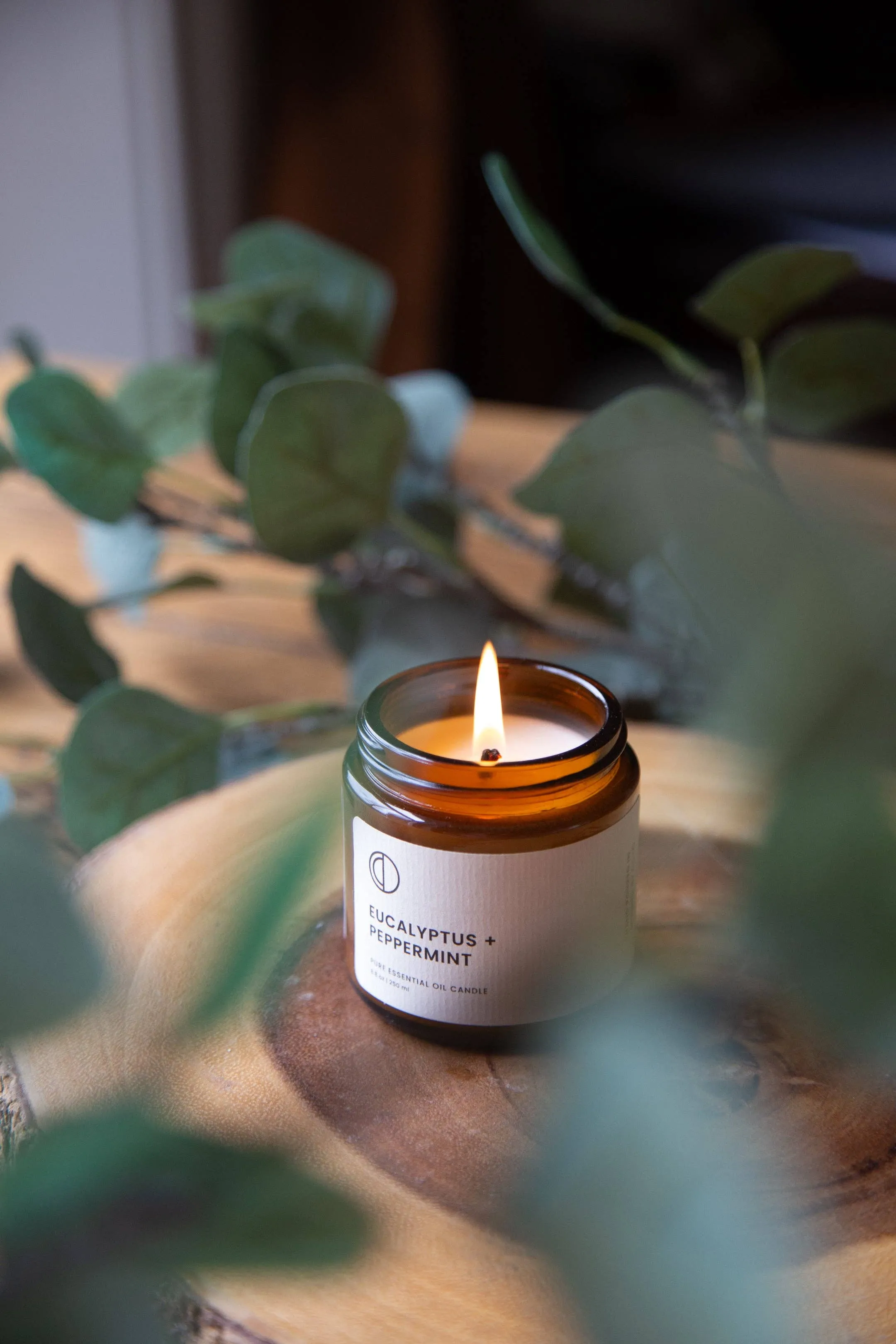 Eucalyptus   Peppermint candle: 120ml (small)