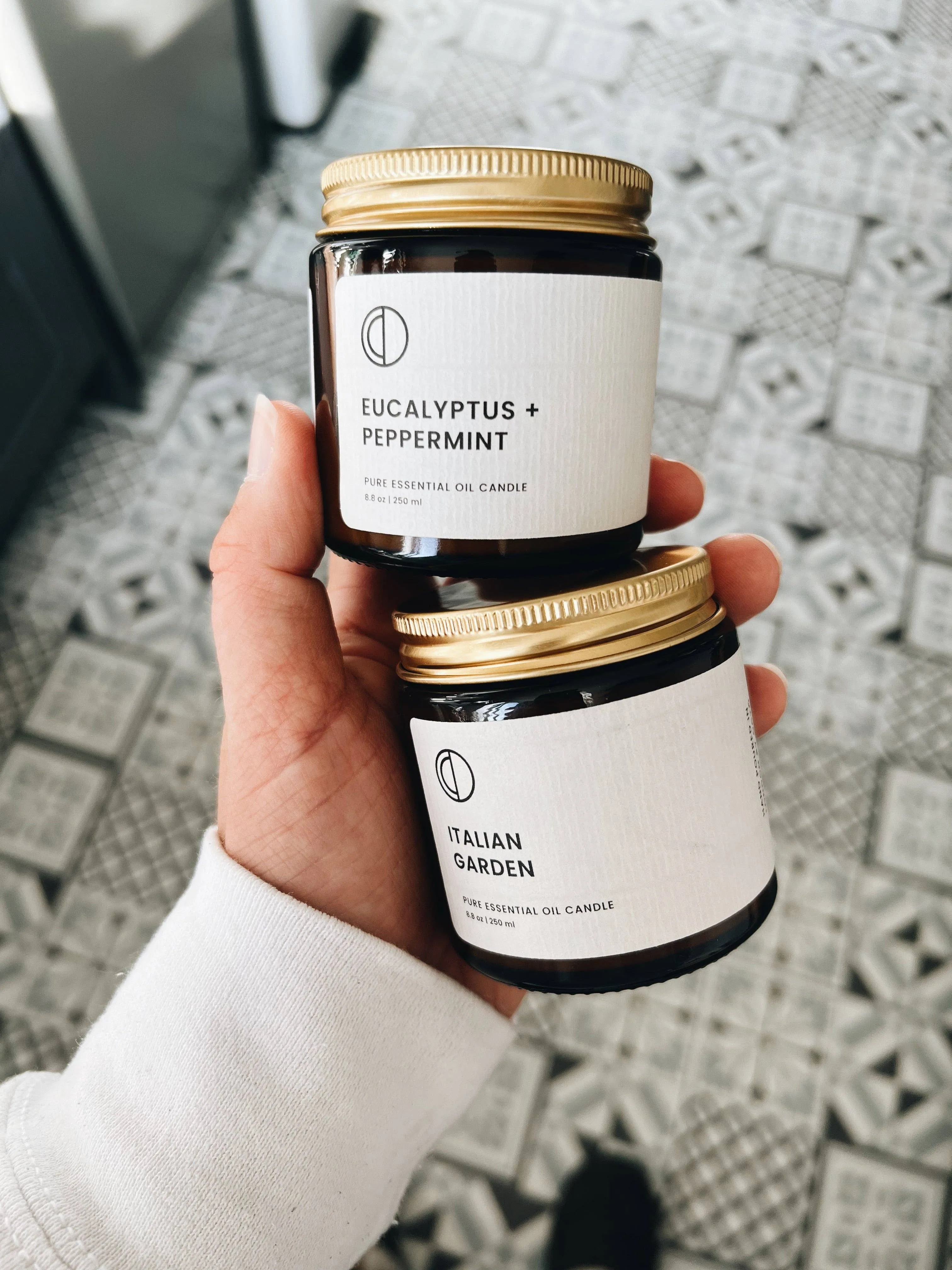 Eucalyptus   Peppermint candle: 120ml (small)