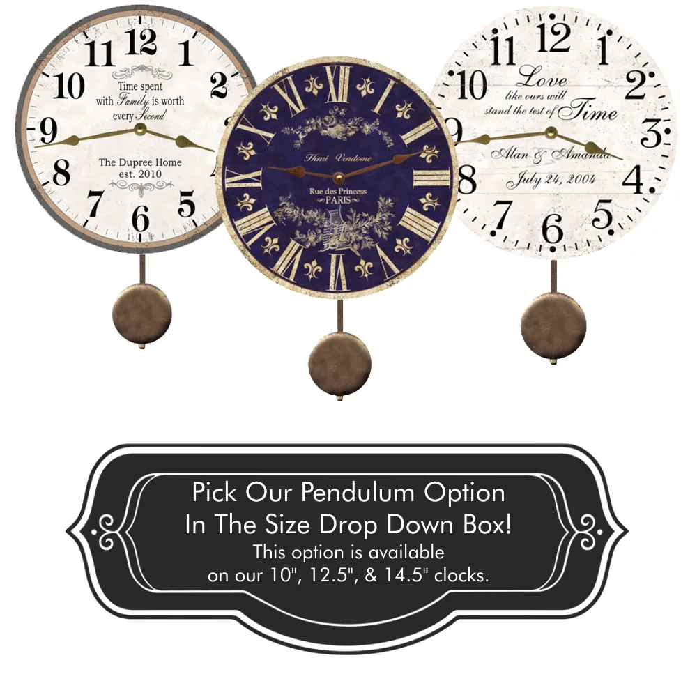 Family Name Clock. Personalized Family Name Clock