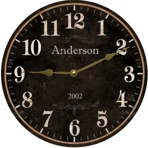 Family Name Clock. Personalized Family Name Clock