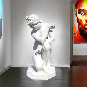 FINEST Custom Marble Aphrodite Crouching Venus Statue for Sale FM-060