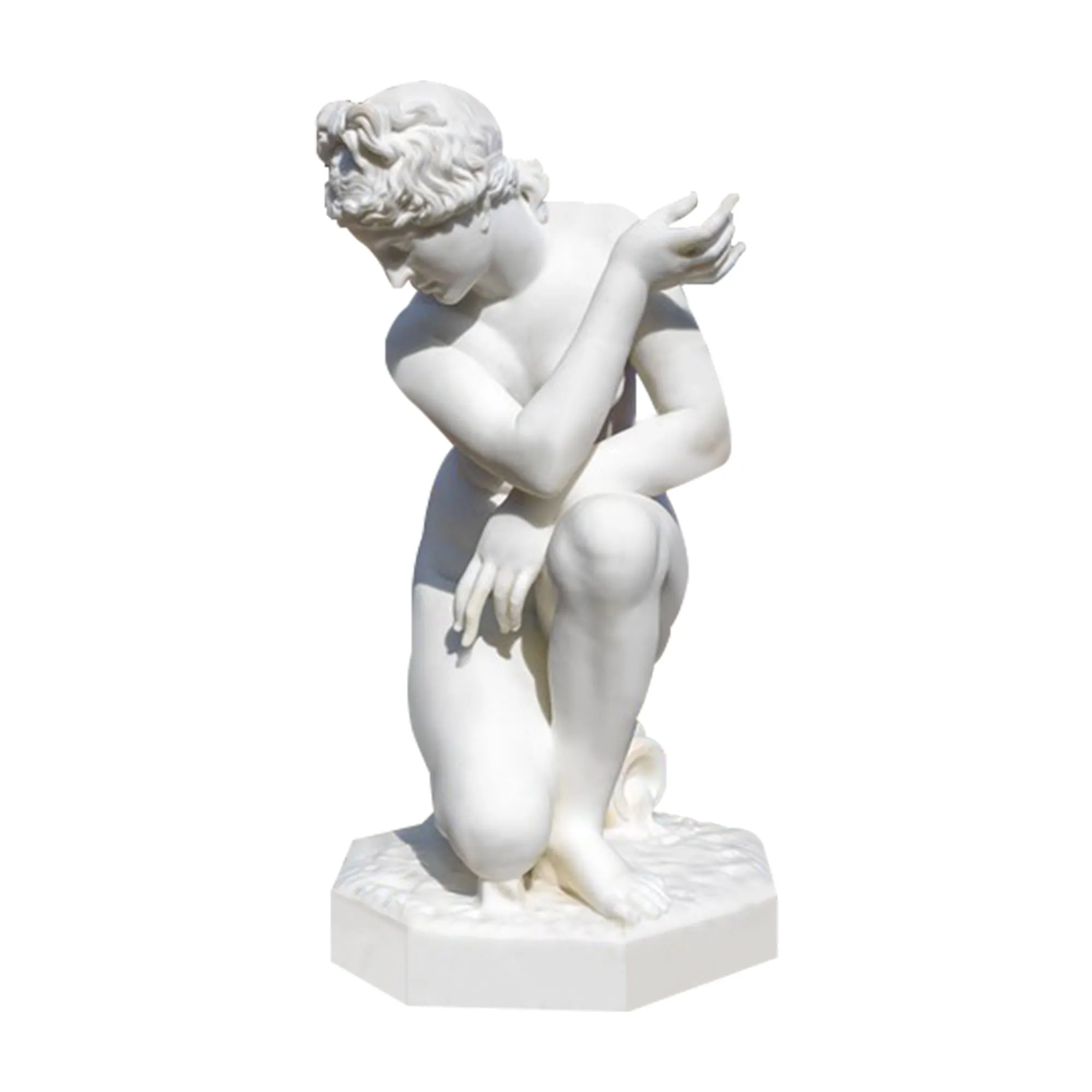 FINEST Custom Marble Aphrodite Crouching Venus Statue for Sale FM-060