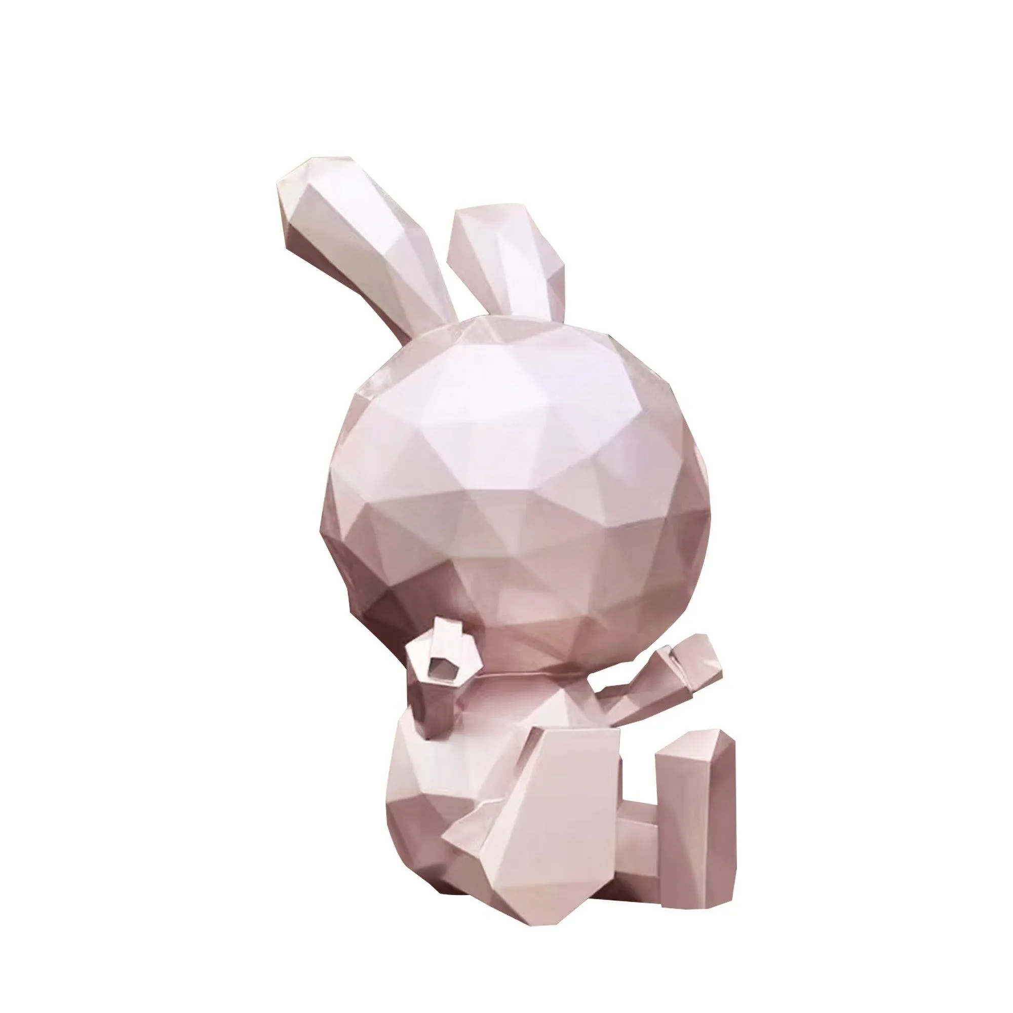 FINEST Large Animal Statues Geometric Rabbit Fiberglass Sculpture FF-028