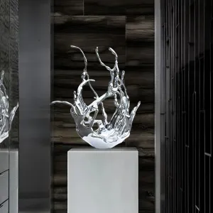 FINEST Modern Abstract Stainless Steel Splash Sculpture FS-045
