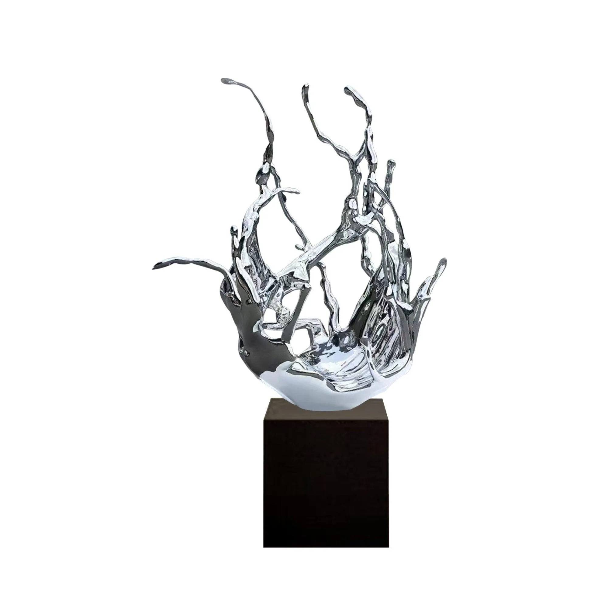 FINEST Modern Abstract Stainless Steel Splash Sculpture FS-045