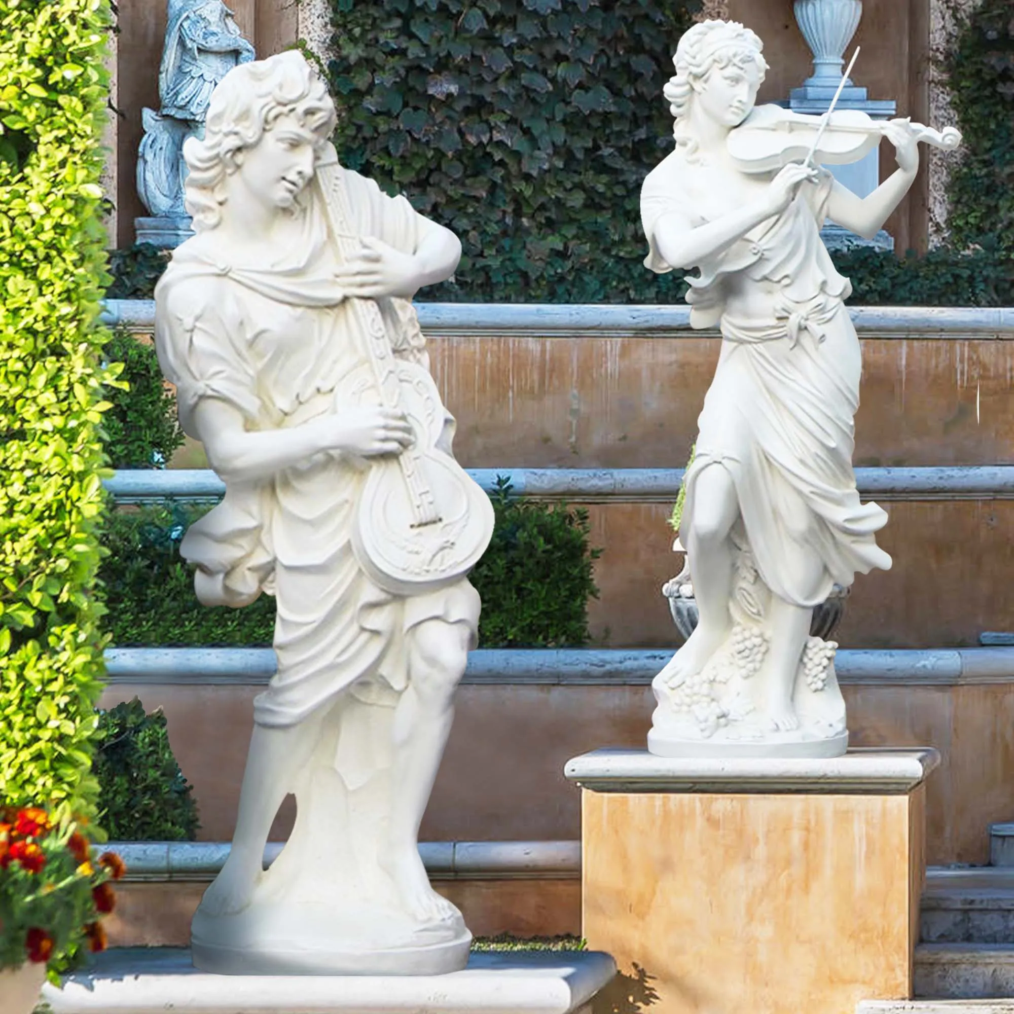 FINEST Set of Four Musical Lady Statues FM-028