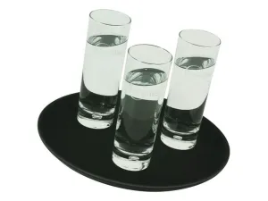 Genware GG1400BLK Gengrip 14" Round Non-Slip Tray Black