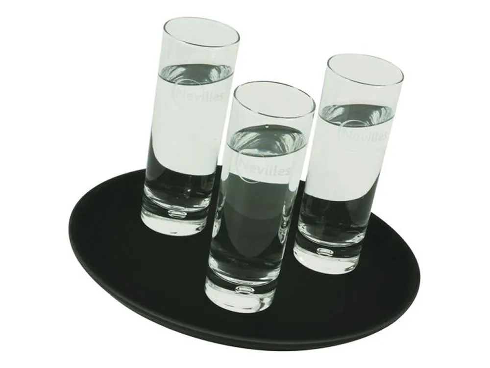 Genware GG1400BLK Gengrip 14" Round Non-Slip Tray Black