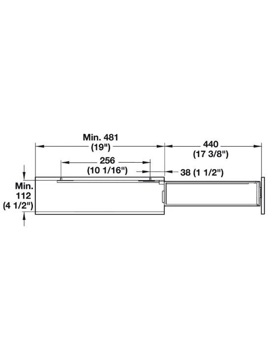 Hafele Pull-Out Base Towel Rail 90°