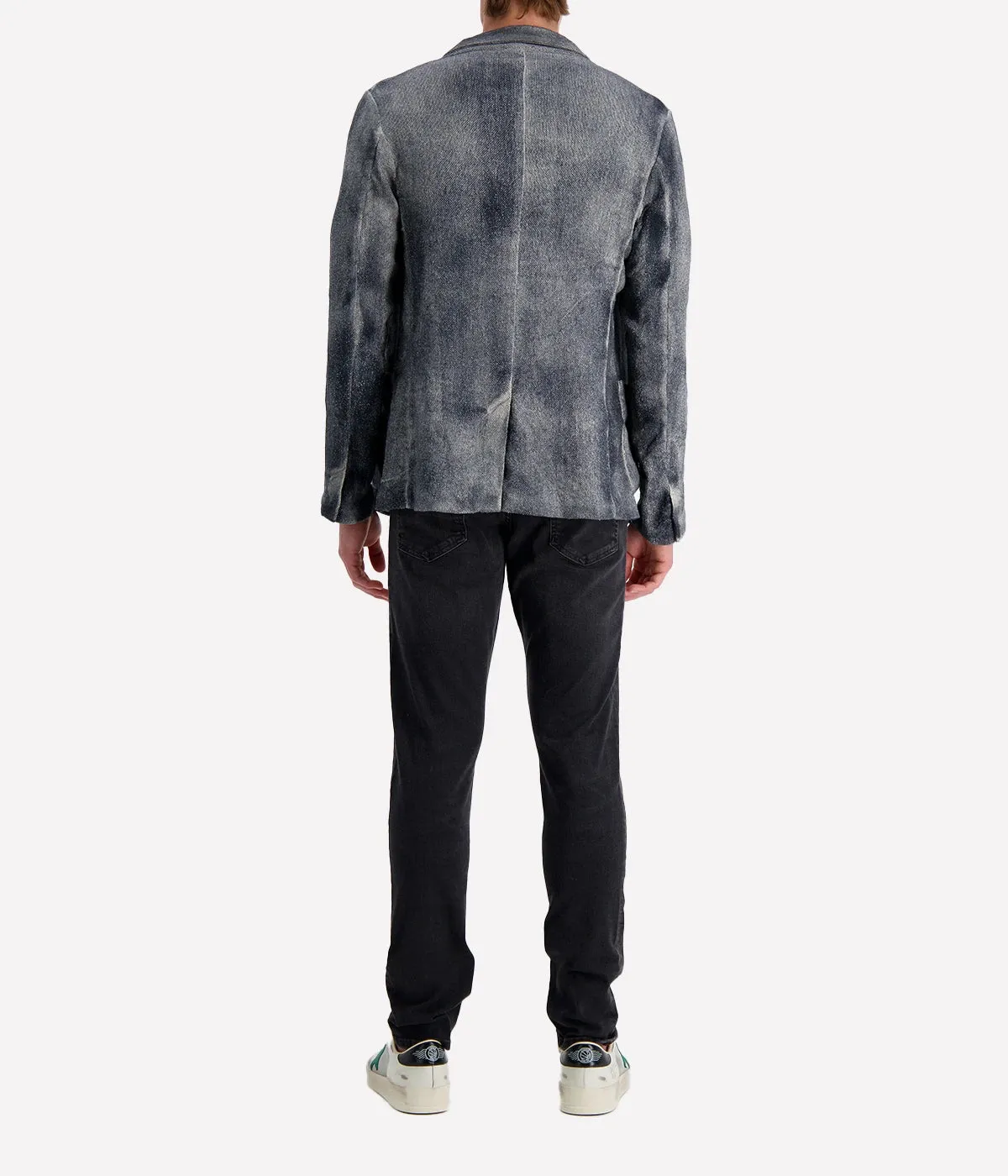 Hand Painted Linen Jacket in Husky