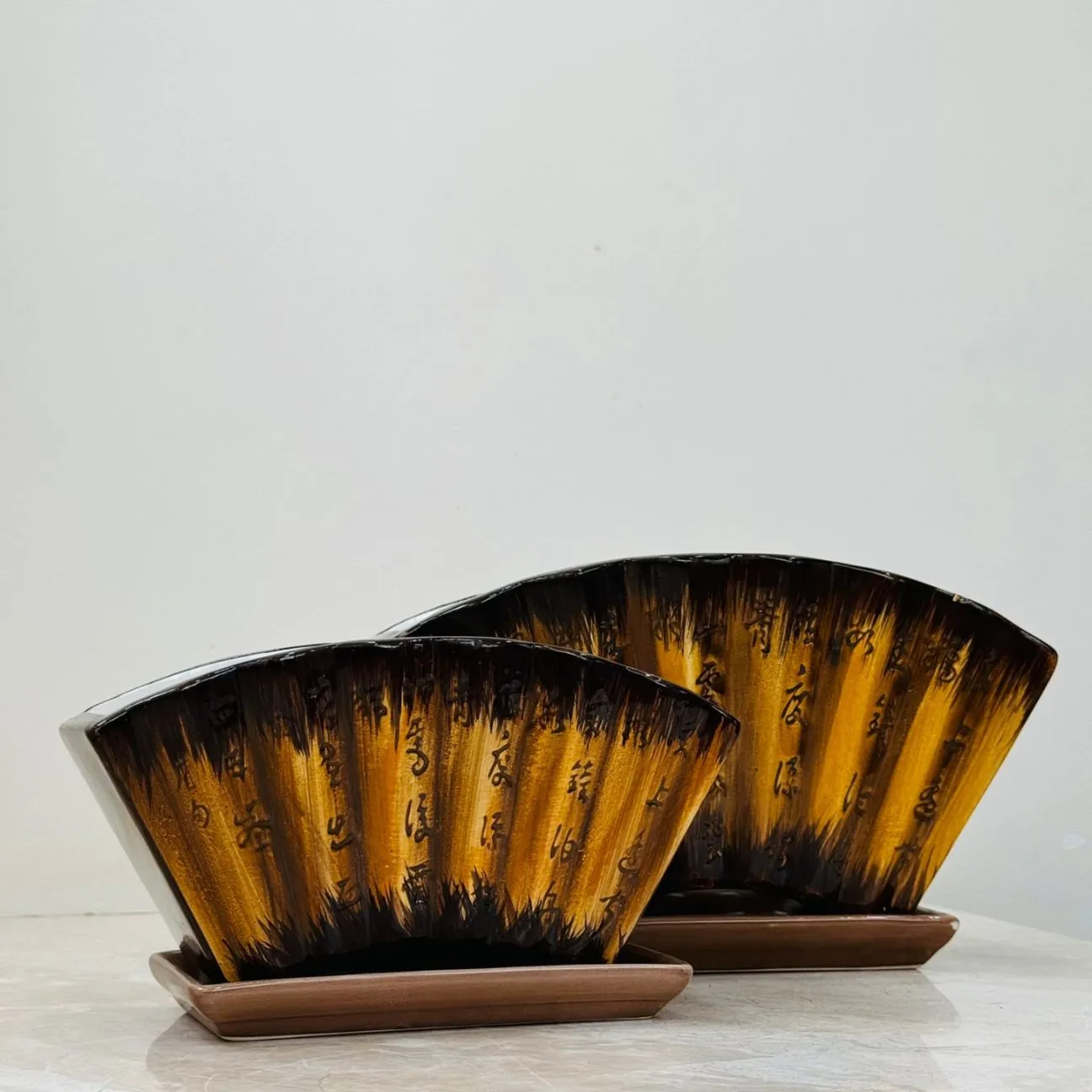 Harmony Fan Planter Set of 2