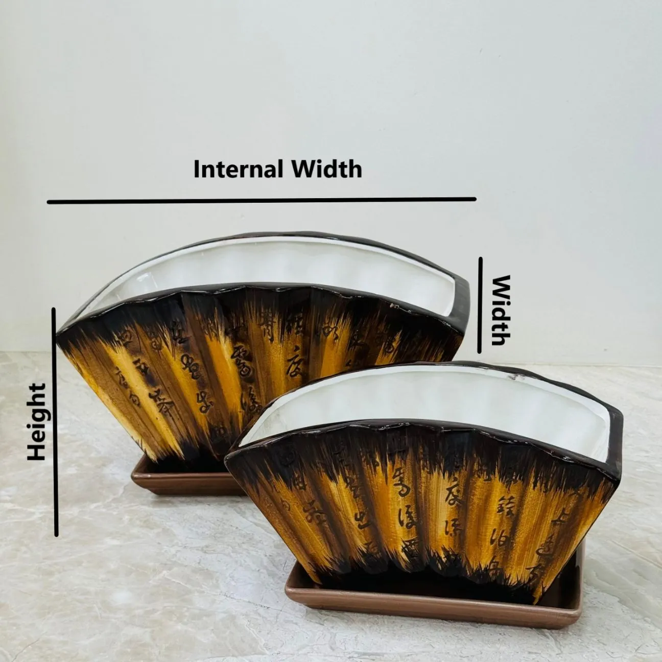 Harmony Fan Planter Set of 2