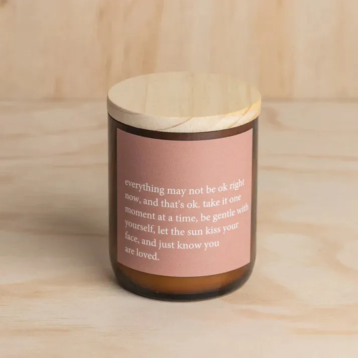 Heartfelt Quote Candle | Everything May Not Be Ok