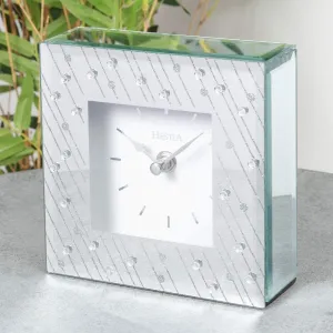 Hestia Glass Mantel Clock.,