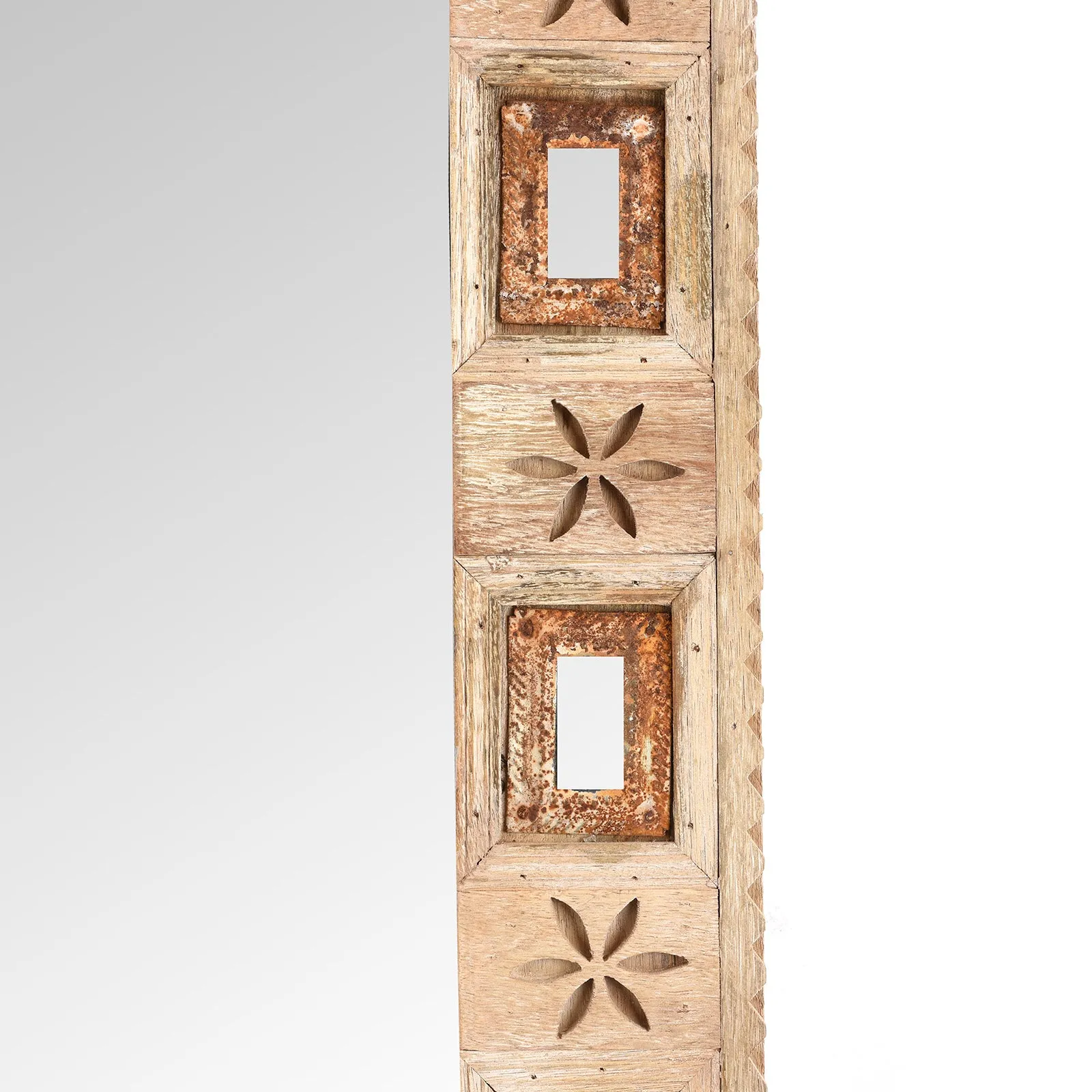 Indian Mango Wood Mirror - Kutchi Style