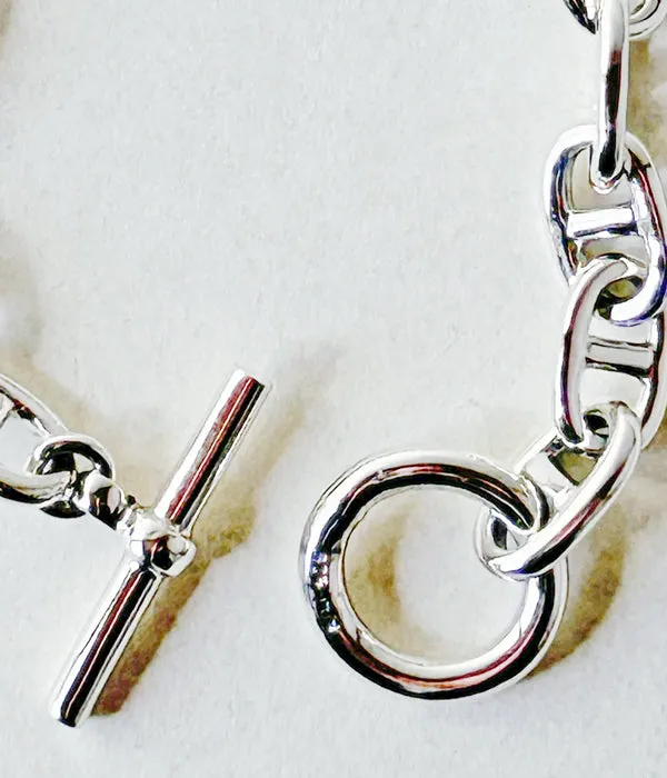 INTERIM/TAXCO SILVER SMALL ANCHOR BRACELET (SILVER-AS)
