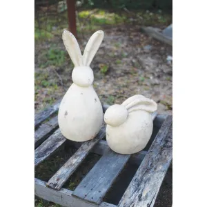Kalalou - SET OF TWO RABBIT SCULPTURES - CHE1270