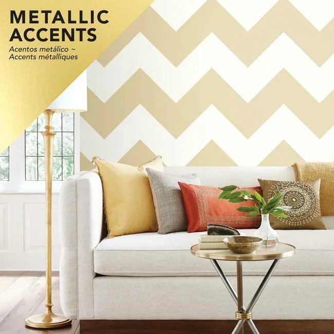 Large Chevron Peel and Stick Wallpaper