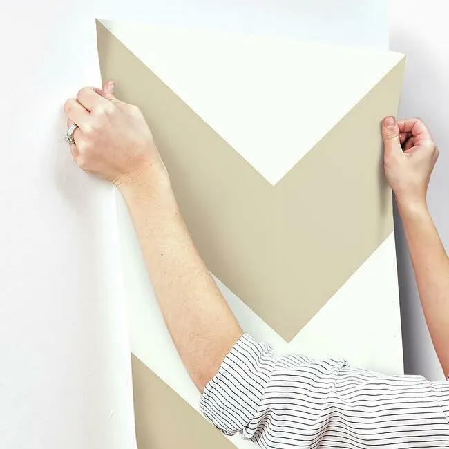 Large Chevron Peel and Stick Wallpaper