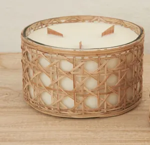 Lida Rattan Candle | Large