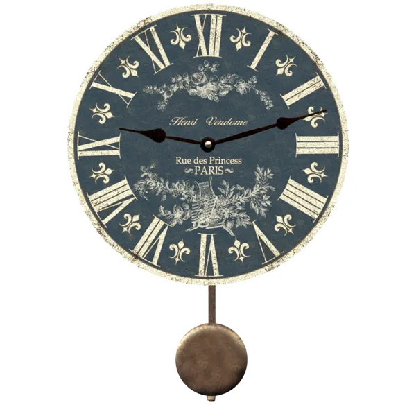 Light Blue Toile French Clock