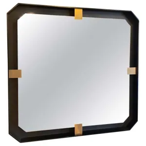 MA 39's Iron floating and Brass Square Mirror, 21st Century .Italy