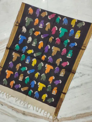 Mangalagiri Cotton Hand Painted Kalamkari Dupatta