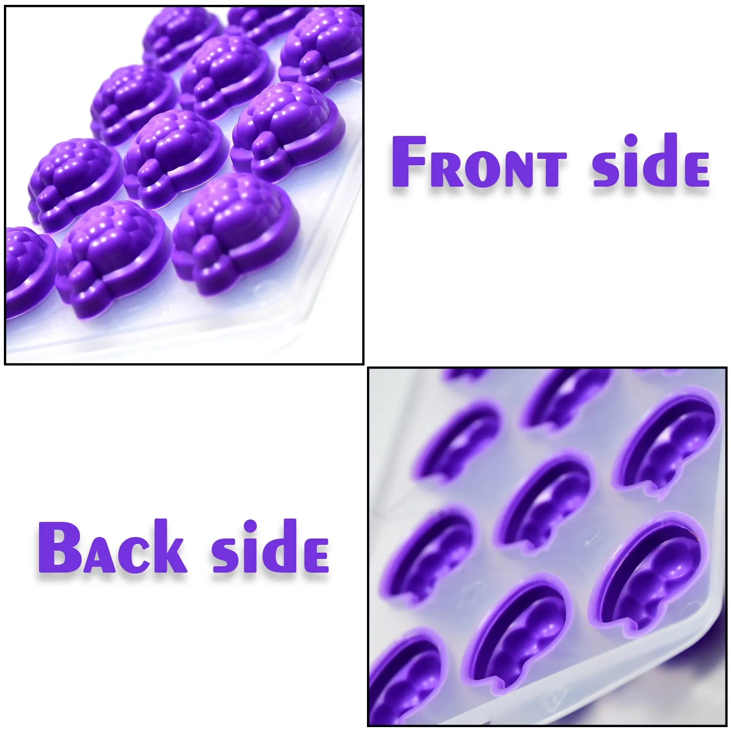 Mix design Ice Trays with Lid for Freezer with Easy to Release Flexible Silicone shape ice cavity.