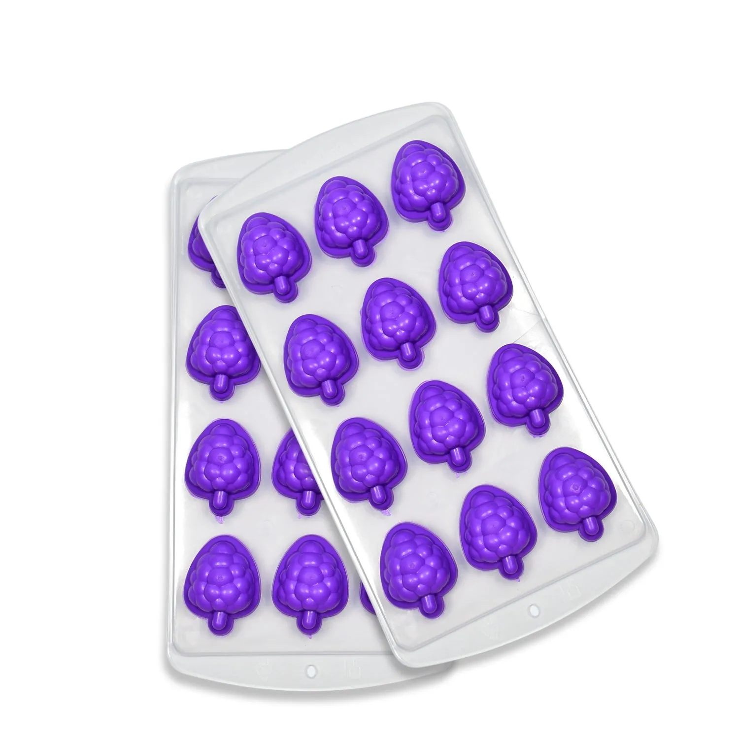 Mix design Ice Trays with Lid for Freezer with Easy to Release Flexible Silicone shape ice cavity.