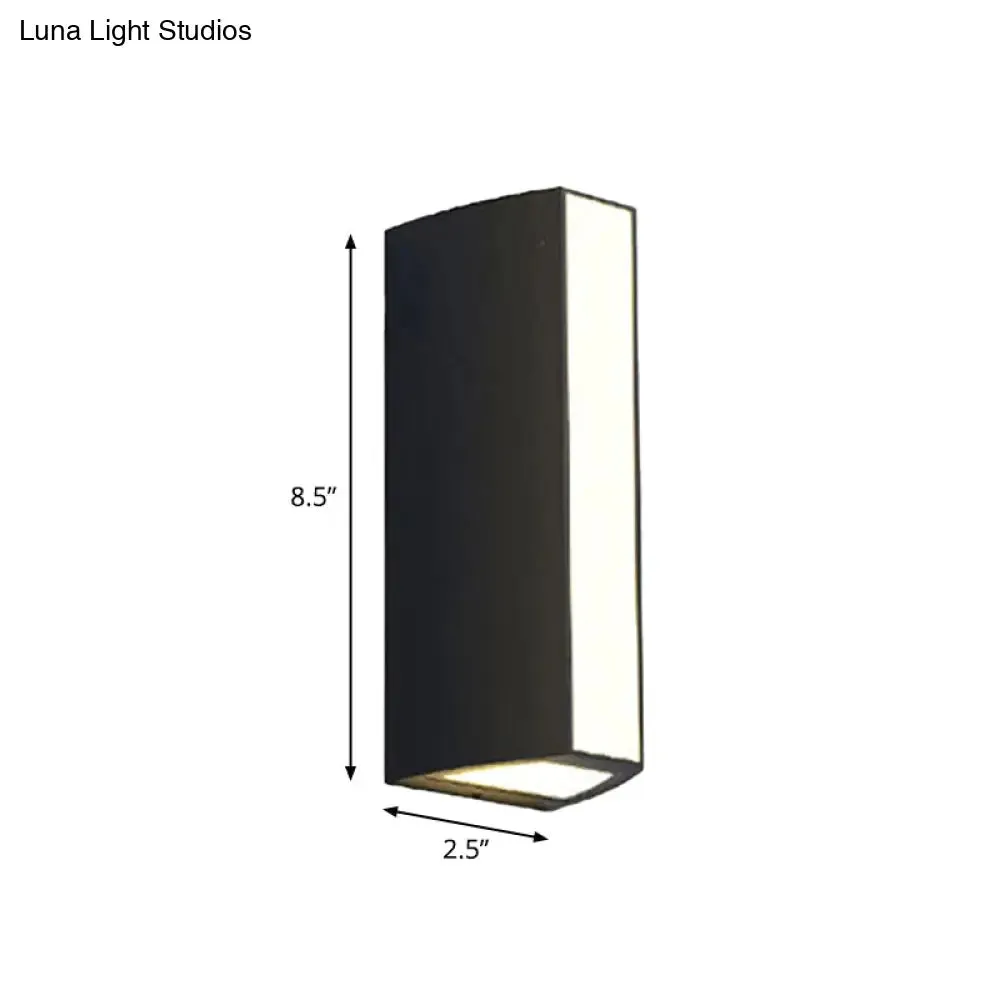 Modern Black Triangle Prism LED Wall Light in Warm/White Light - Small/Medium/Large Sizes
