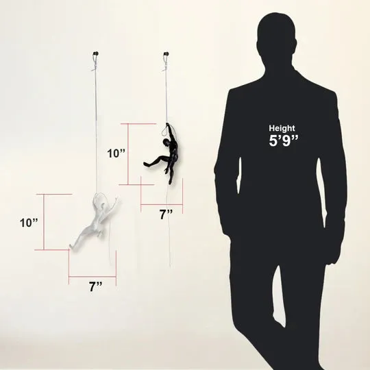 Modern Wall Decor- Climbing Couple- Set Of Two Climbers