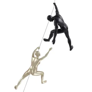 Modern Wall Decor- Climbing Couple- Set Of Two Climbers
