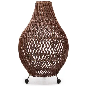 Natural Homeware Handmade Rattan Table Lamps - Black Brown or Natural