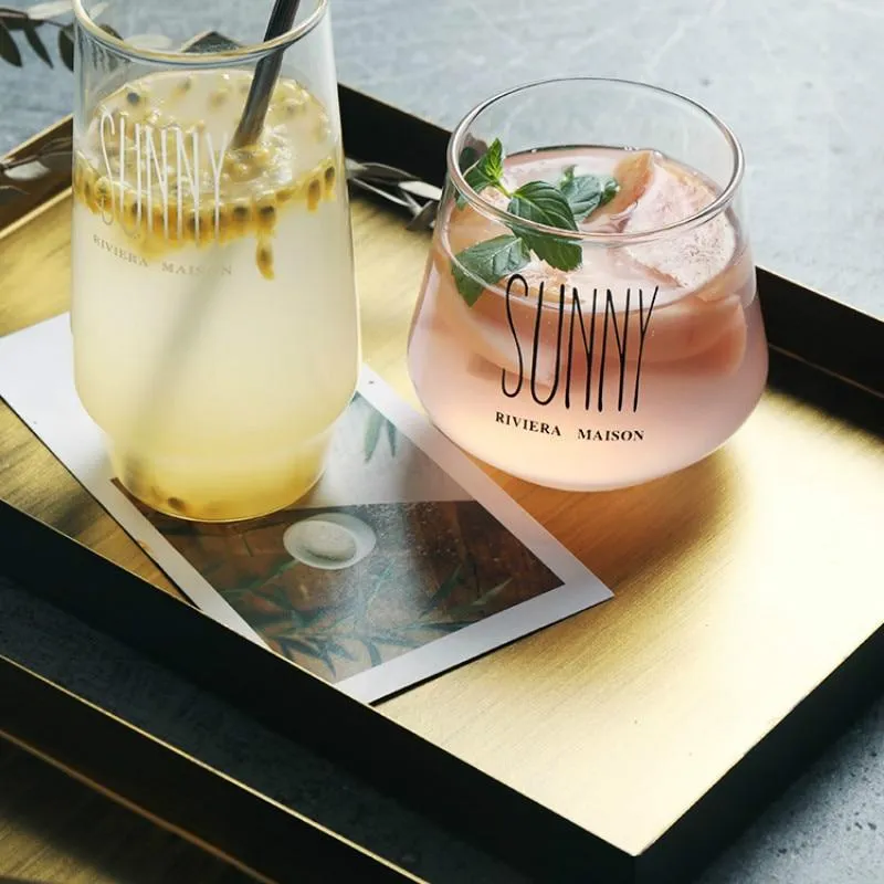 Nordic Geometric Gold Metal Trays