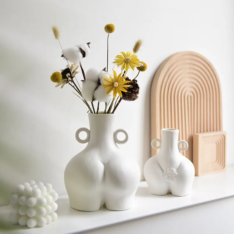 Nordic Human Body Ceramics Vases Home Decoration Accessories Office Dining Table