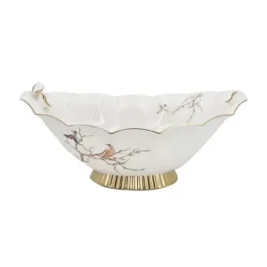 Oval Bird Fruit Bowl