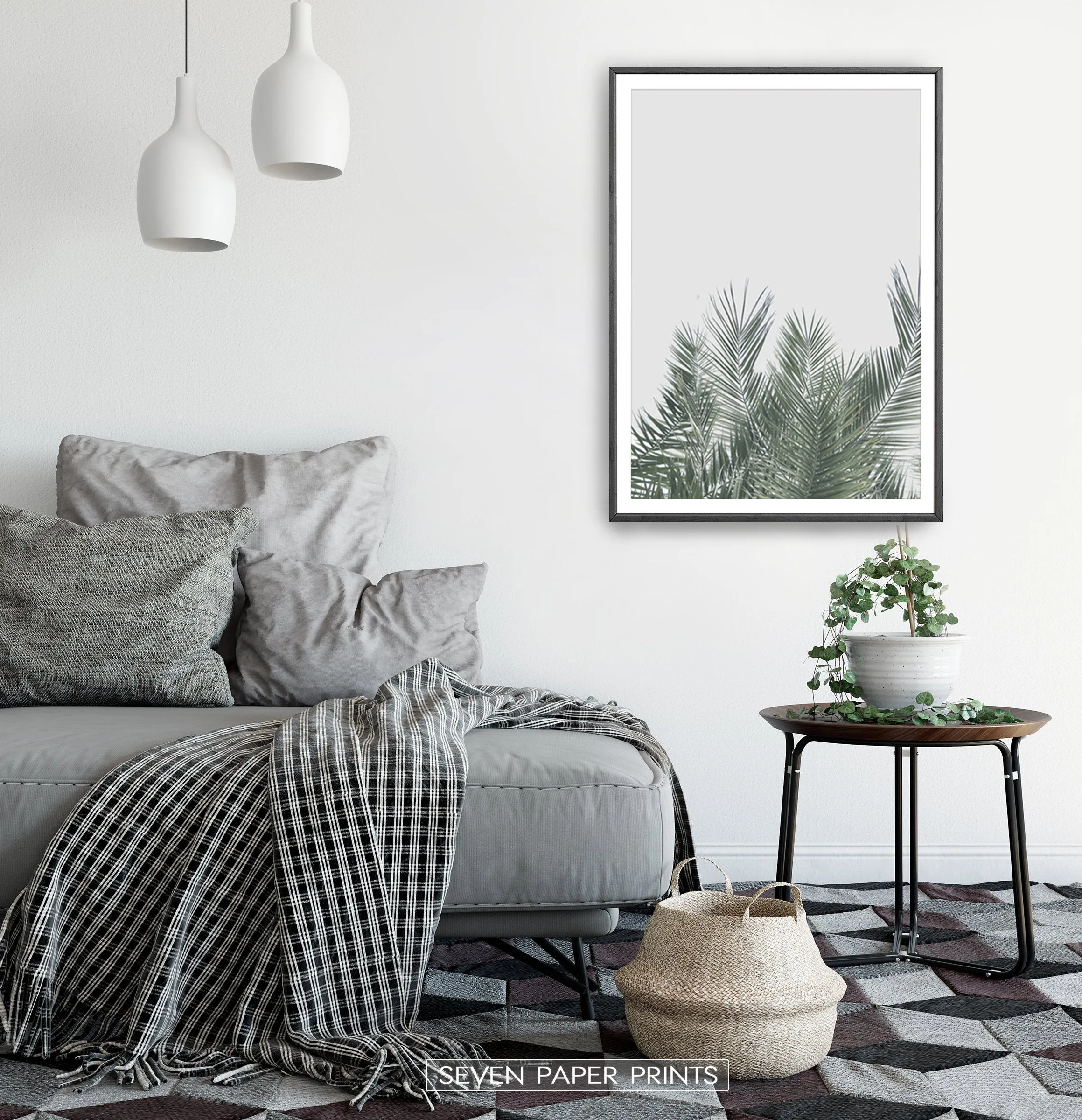 Palm Tree Wall Art Set of 3 Pastel Coastal Prints