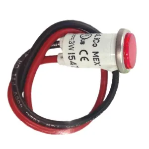 Panel Mount LED, 24 VDC Red, .500" Mounting Hole