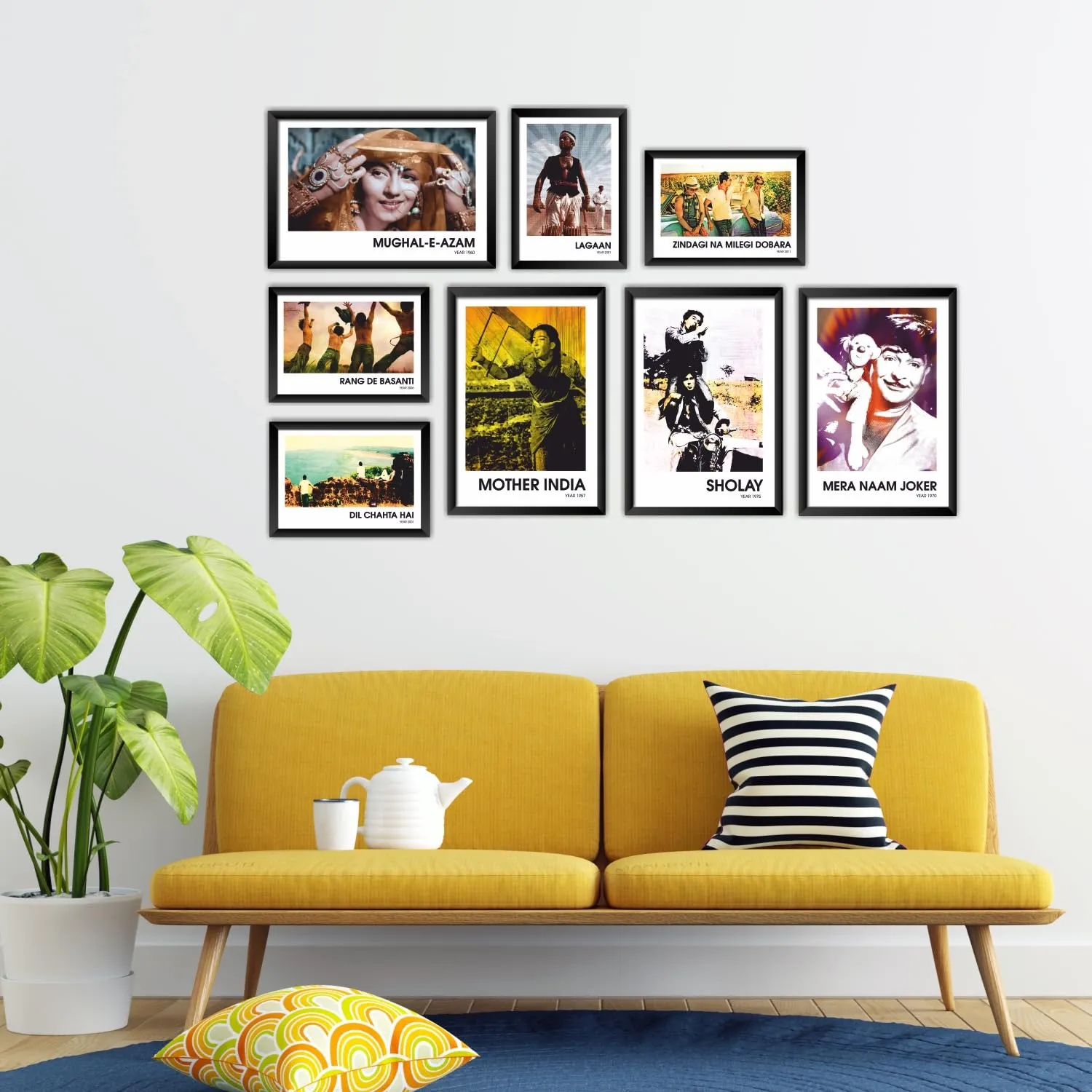 PAPER PLANE DESIGN framed poster motivational aesthetic quotes large size (Set of 8 frames) (BOLLYWOOD)