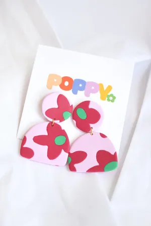 POPPY DOT POPPY DANGLES -RED