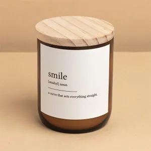 "Smile" Dictionary Candle