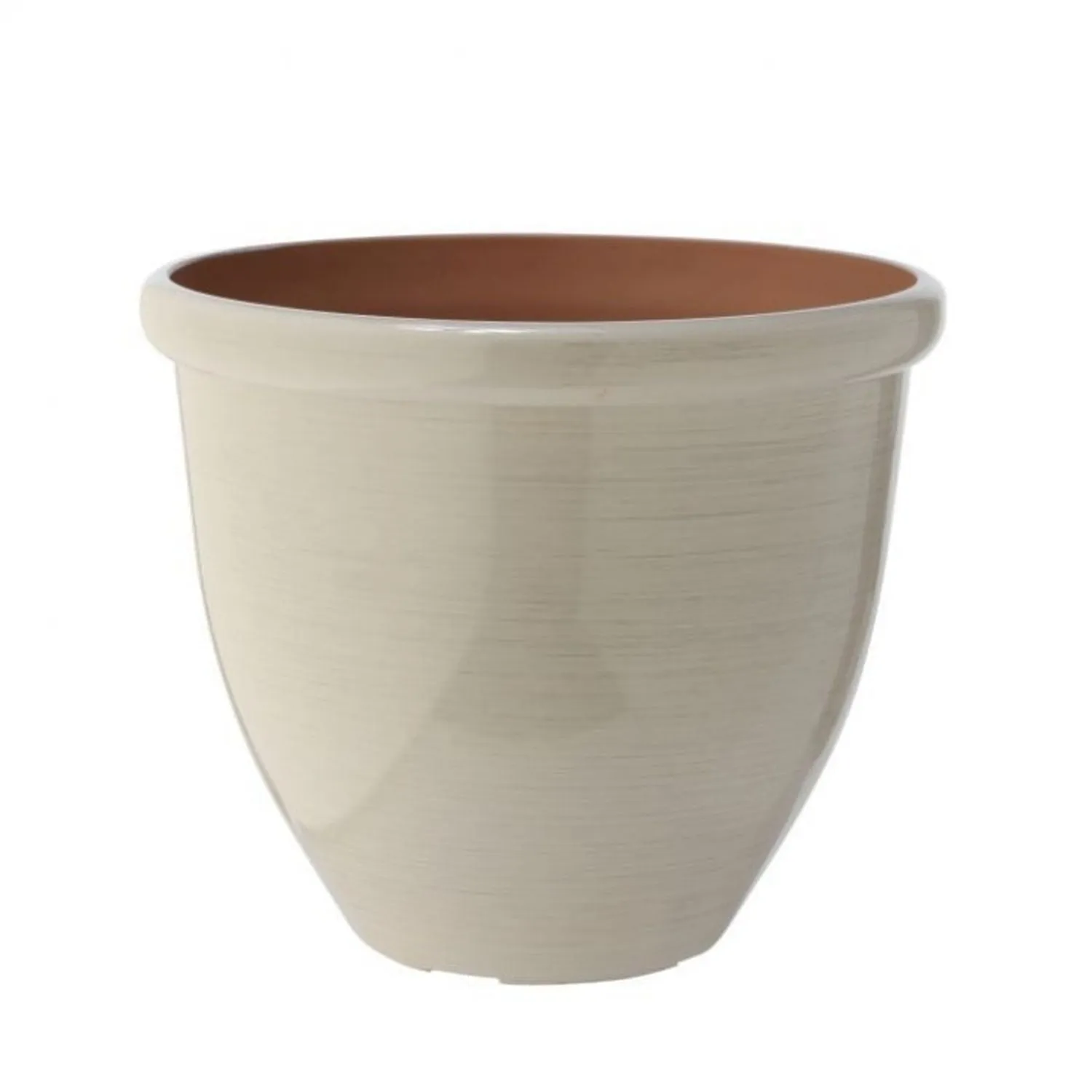 Regency Fiber Resin Streaked Glaze Pot 17.25" Diameter x 15" Tall