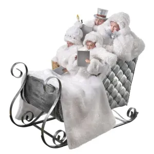 Regency International 19" Frosted White Caroler's in Sleigh